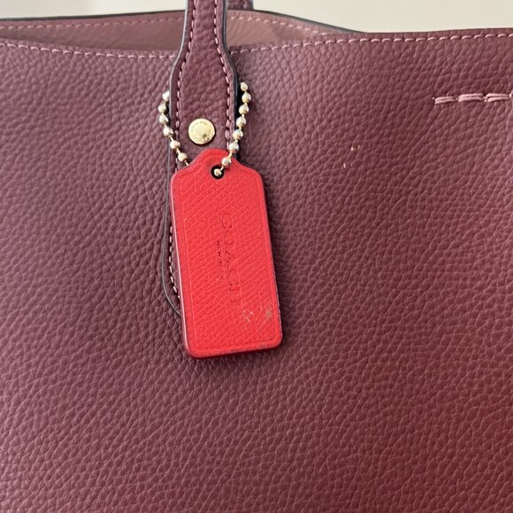 Coach Town Tote in Wine - Picture 6 of 7